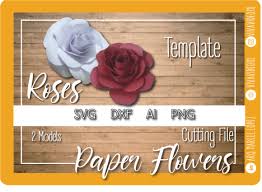 Download Paper Flowers Template Roses Graphic By Marcel De Cisneros Creative Fabrica PSD Mockup Templates