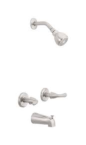 Two handle shower faucet brushed nickel. Oakbrook Essentials 2 Lever Handle Tub And Shower Two Handle Tub And Shower Faucet Brushed Nickel Buy Online In Bahamas At Bahamas Desertcart Com Productid 118882345