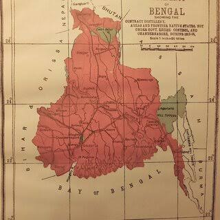 Map of the Bengal Presidency. Our sample includes the 25 districts... | Download Scientific Diagram