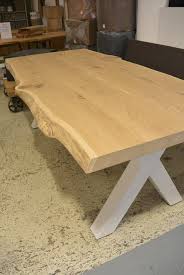 super gave boomstam tafel met witte stalen kruispoten alle maten mogelijk boomstamtafel boomstam stamt decoration meuble mobilier de salon deco interieure
