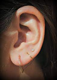 dainty gold hoop earrings 14k 3 4 inch hoops etsy in 2021 small gold hoop earrings ear jewelry minimalist jewelry