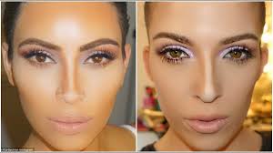 kim kardashian makeup nose contouring