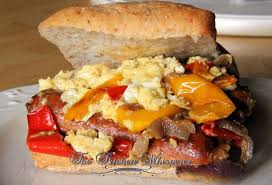 Italian Sammich Hot Sausage With Peppers And Onions Receta Tortas