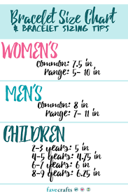 bracelet size chart and bracelet sizing tips bracelet size