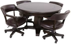 Steve Silver Ruby Game Table 4 Caster Chairs Homemakers Furniture Caster Chairs Game Table And Chairs Table Games