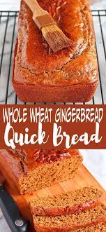 Whole Wheat Gingerbread Quick Bread With Maple Syrup Glaze Recipe Quick Bread Light Breakfast Quick Bread Recipes
