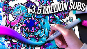 The complete drawing of zhc vs turkey dax for 1 million. I Made A Drawing For A 3 5 Million Subs Youtuber Youtube
