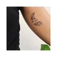 Little Outline Bridge And Valley Tattoo On The Left Arm Bridge Tattoo Tattoos Valley Tattoo