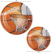 Get ready for the big college basketball tournament with a munch madness basketball party! Basketball Party Supplies Slam Dunk Paper Plates Basketball Party Plates Include Dinner Plates Dessert Plates Cups Napkins Straws Basketball Disposable Party Decorations For Sports Themed Party Serves16 133pieces Party Supplies Toys Games