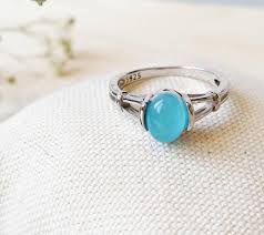 Bague Oeil Bleu Ciel Bella Swan Twilight Bague Crepuscule Bella Swan Jewelry Bella Swan Ring Larimar Stone
