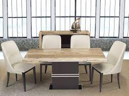 Eleta solid wood dining table this dining room table exudes class, sophistication, and simplicity. Stone International Lugano Rectangular Marble Dining Table