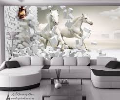 3d Noble White Horse Wall Paper Wall Print Decal Wall Deco Indoor Wall Mural Au Wall Deco Living Room Paint Design Wall Murals