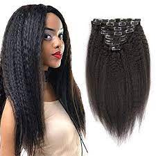 Sensationnel natural perm yaki hair. Kinky Straight Clip Ins Human Hair Extensions For Black Women 7pcs Lot Ninthavenue Europe