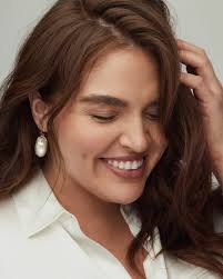 Kendra Scott Dani Stone Drop Earrings In Rose Quartz/ Gold