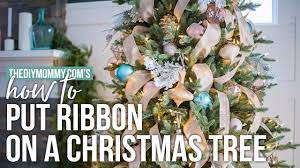 I Love The Look Of Ribbon On A Christmas Tree Here Are Printable And Video Instructions To Mesh Christmas Tree Ribbon On Christmas Tree Frosted Christmas Tree