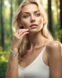 Celestial Energy Stretch Bracelet: Handmade With Real Icy Green Jade Beads  and Radiant Green Jade Sun Pendant