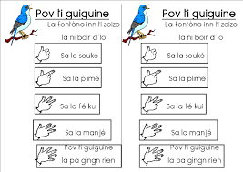 Comptine Creole Pov Ti Guiguine Pov Creole