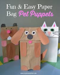 Easy Paper Bag Puppets You Can Make With Household Items Paper Bag Crafts Paper Bag Puppets Puppets For Kids