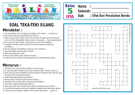 Tts prakarya kelas 8 semester 2. Download Pdf Soal Tts Teka Teki Silang Ipa Sd Kelas 5 Bab 4 Sifat Dan Perubahan Wujud Benda Dan Kunci Jawaba Kumpulan Soal Cpns Latihan Tips Trik