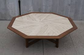 Explore the beautiful octagon coffee table photo gallery and find out exactly why houzz is the best experience for home renovation and design. Walnut And Travertine Octagonal Coffee Table By Harvey Probber At 1stdibs