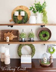 Budget Spring Decorating Ideas For Shelves Worthing Court Decor Spring Decor Farmhouse Christmas Kitchen