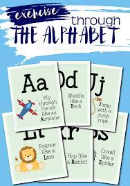 Twist and spell exercise cards. Printable Alphabet Gross Motor Cards From Abcs To Acts Alphabet Activities Gross Motor Activities Motor Activities