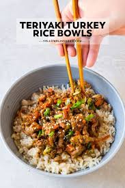 Easy Ground Turkey Recipes Healthy Teriyaki Turkey Rice Bowl Recipe Ground Turkey Recipes Healthy Turkey Mince Recipes Ground Turkey Recipes