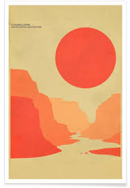 The grand canyon is 277 miles (446 km) long, up to 18 miles (29 km). Grand Canyon National Park Poster Juniqe