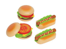 Hamburgers Hot Dogs Comida De Juguete Cartel De Comida Cocinas De Juguete