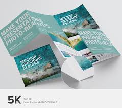 Download Square Tri Fold Brochure Mockup 06 In Stationery Mockups On Yellow Images Creative Store PSD Mockup Templates