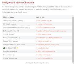 Plus the movies they show are more updated than others. Hollywood Movie Channels Movies Channel Hollywood