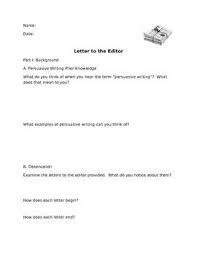 A Persuasive Writing Lesson Letter To The Editor Letter To The Editor Persuasive Writing Persuasive Writing Rubric