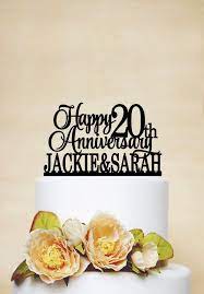 Happy 20th Anniversary Cake Topper 20 Years Loveanniversary Etsy Happy 20th Anniversary Anniversary Cake Happy Anniversary Cakes