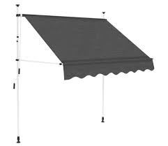 Vidaxl Manual Retractable Awning 59 Anthracite Retractable Awning Awning Entrance Awnings