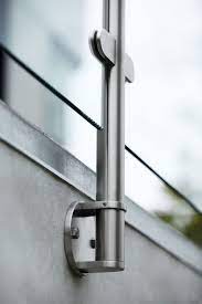 Fascia Mount 36 Post For 1 2 Glass Rail 49 G424 36 W Lg Stainless Steel Posts Glass Railing Posts Glass Railing Deck Glass Handrail Steel Railing Design