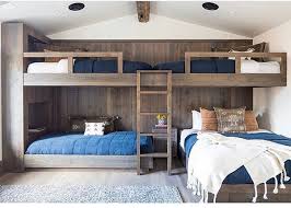 A light bed frame allows for other bedroom decor to change over. Can I Stay Here For A Long Weekend Pretty Please Design By Kamdesigns Featuring Our Antwerp Coverlet In Navy Bunk Bed Rooms Bunk Beds Built In Home Bedroom