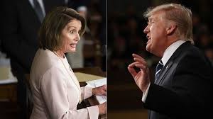 Image result for ‫نانسی پلوسی و ترامپ‬&lrm;