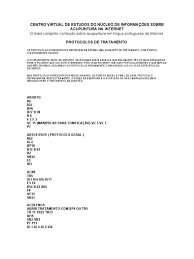 Acupuntura Protocolos De Tratamento Free Download As Word Doc Doc Pdf File Pdf Text File Txt Or Rea Word Doc Reading Online Read Online For Free