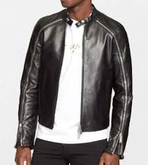 New Men Leather Jacket Motorcycle Slim Fit Biker Jackets In 2020 Leather Jacket Fitted Biker Jacket Leather Jacket Men