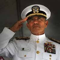 Portrait: US Navy (USN) Rear Admiral (RADM) (upper half) Paul E.  Sutherland, (covered)