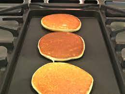 The griddle plate must be heated before pouring the dough on it. Pancakes On The Griddle Pancakes