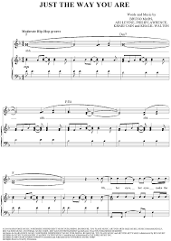 Bruno Mars Just The Way You Are Piano Notes Just The Way You Are The Way You Are Digital Sheet Music Sheet Music