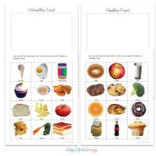 Healthy And Unhealthy Food Sorting Worksheet