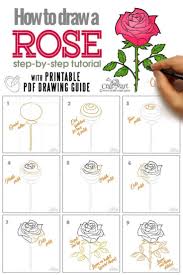 How To Draw A Rose Step By Step Guide For Beginners Craft Mart Flower Drawing Tutorials Flower Sketches Flower Drawing Tutorial Step By Step