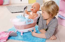 Tooth brushing expert bruno the bear has baby born's toothbrush ready to go and makes supportive brushing noises. With This Baby Born Interactive Bath Tub Your Child Can Have Hours Of Fun In The Tub With Their Favourite Doll Pushing With Images Baby Born Bath Time Fun Baby