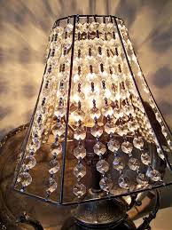 Mabini 4.75 h drum lamp shade ( clip on ) in beige linen. Great Use Of Crystals Lamp Shade Frame Diy Lamp Shade Antique Lamp Shades