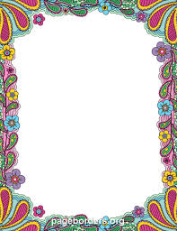 How to resize any printable for any size bullet journal. Printable Colorful Doodle Border Use The Border In Microsoft Word Or Other Programs For Creating Fl Doodle Borders Clip Art Borders Templates Clip Art Borders