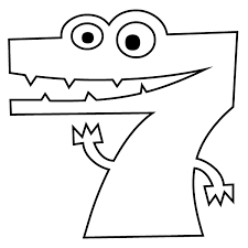 Each printable highlights a word that starts. Number 7 Coloring Page Babadoodle