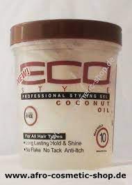 Massage this mixture into your scalp and work it through your hair until you've covered your whole head. Eco Coconut Oil Styling Gel 32 Oz Afro Cosmetic Shop