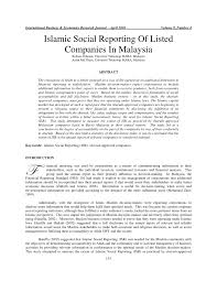 Pdf Islamic Social Reporting Of Listed Companies In Malaysia